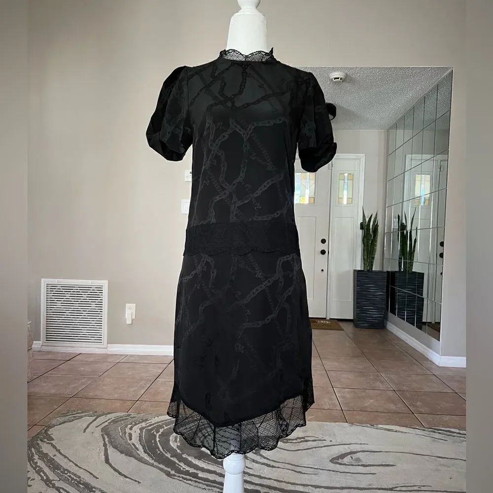 ZADIG & VOLTAIRE roberts jac chaines silk Party dress in noir mini